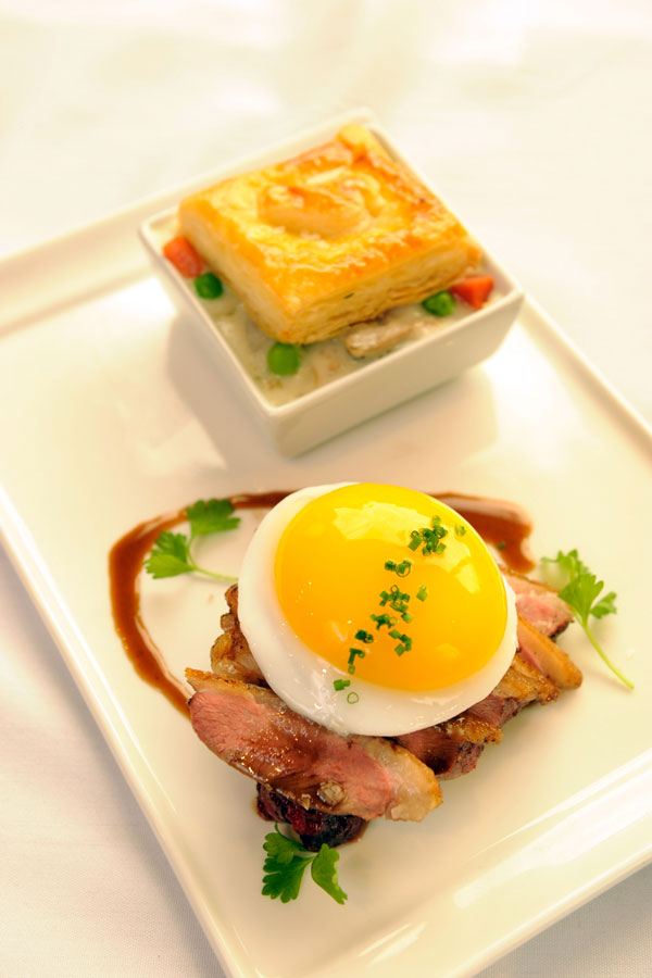 Brasserie 28 Chicken Pie with Roast Duck and Egg
